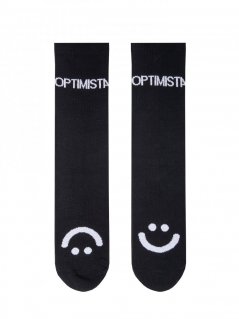 Smiley ponožky froté čierna